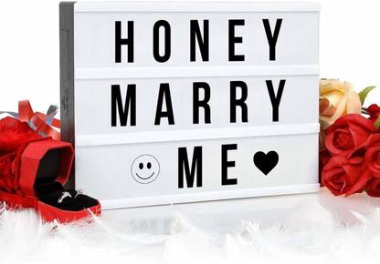 Toyvala Cinema Light Box A4 Size with Both Black & Colour Letters and Symbols Set Table Lamp Night Lamp