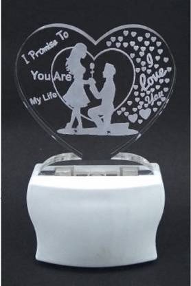 KRITAM ® LED Light Night Lights for 7 Colors Led Changing Lighting Bedroom Decoration Decorative Lighting Gifts for Boys Girls Kids Baby Friends LOVE PRAPOSAL COUPLE AND YOU ARE MY LIFE WITH I LOVE YOU Night Lamp ( 5 cm, Multicolor ) Night Lamp (10 cm, Multicolour7) Table Lamp