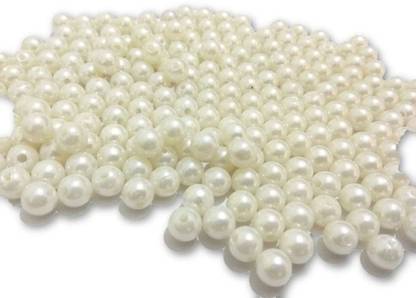 BBS DEAL off white 8 mm Pearl Beads for Beading Jewelry Making Art Craft Work and DIY -800 Pieces