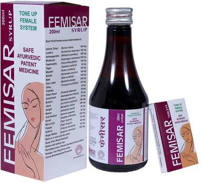 Ayusearch Femisar Syrup | Tones up Female System | Improves Nutritional Status And Menorrhagia