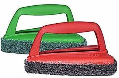 Scotch-Brite Fibre Bathroom Scrubber Jet Tough Brush (Multicolour) Scrub Sponge
