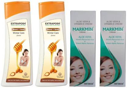 Extraposh Almond & Honey Body Lotion + Markmin Scar & Stretch Mark Remover Cream