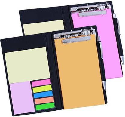 Flipkart SmartBuy Notepad Memo Holder Desk Organizer with sticky Notes Gift Set with Pen Pocket-size Memo Pad UN RULED 50 Pages