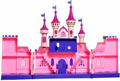 Nilzone Beauty Castle Play Set and Beautiful Barbie House Doll House (Multi Color)