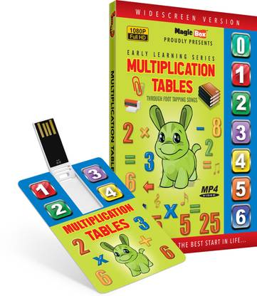 Inkmeo Movie Card - Multiplication Tables - 1 to 12 Tables - 8GB USB Memory Stick - High Definition(HD) MP4 Video