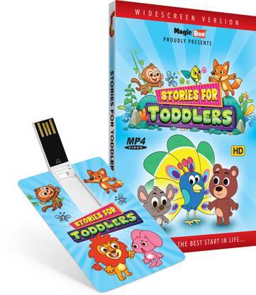Inkmeo Movie Card - Stories for Toddlers - Animated Stories - 8GB USB Memory Stick - High Definition(HD) MP4 Video