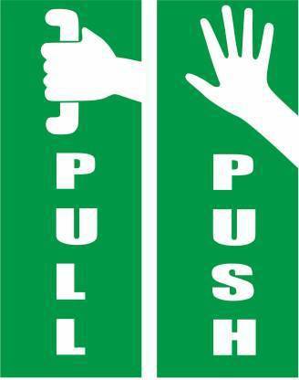MI GALLERY push & pull logo Emergency Sign