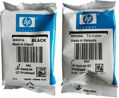 A S CARTRIDGE Printhead Kit, 3JB06AA, Combo Pack, GT51, GT52 Black + Tri Color Combo Pack Ink Cartridge