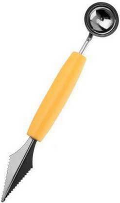 TFH TREASURE FOR HOME 2 in 1 Melon Baller, Stainless Steel Multifunctional Dig Scoop with Fruit Carving Knife Kitchen Scoop Kitchen Scoop