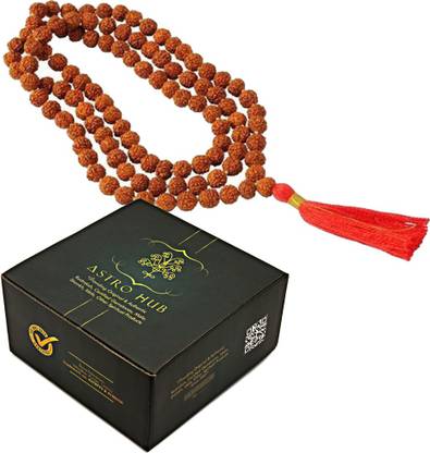 ASTRO HUB Rudraksh Mala 108 Beads Original , Rudraksha Mala For Men & Women लकड़ी लॉकेट