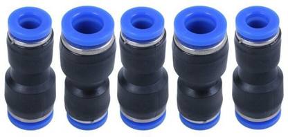 sl plastic Air Pneumatic (8mm to 6mm) Straight Push in Connectors Quick Fittings (5 pcs) 1-Way Reducer Pipe Joint