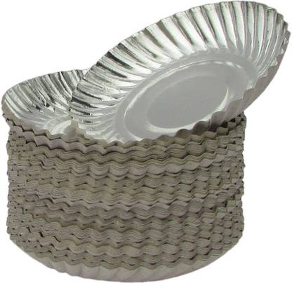 RITHU Paper Plate Party cake, Sweets and Snacks - 150mm Half Plate
