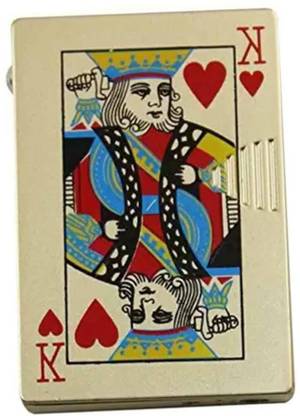 Ala Flame Refillable Side Slider Card BADSHAH Gold Design Cigarette Pocket Lighter Windproof Lighter Jet Flame Pocket Lighter Pocket Lighter