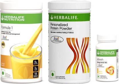Herbalife Nutrition Weight Loss Combo Pack Formula 1 Mango And Protein 400g And Afresh Lemon Energy Drink