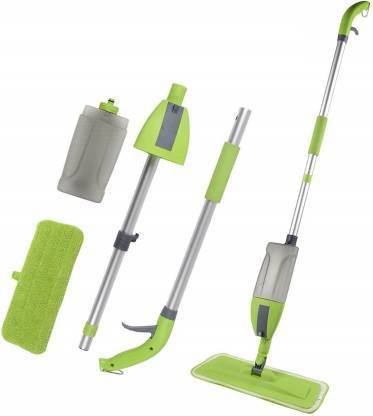 SHREEHARI Spray Mop for Floor Cleaning with Microfiber Stick Rod with Removable Washable C Plastic Dustpan