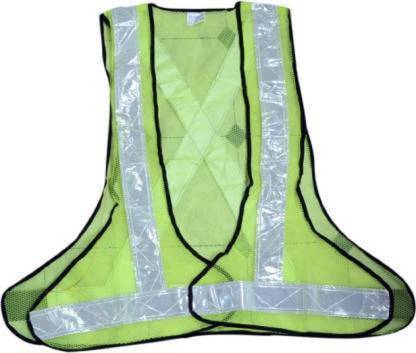 TOOL ZONE 3 Side Opening High Reflective Vest with 3M Reflective Tape - Green (Pack of 1 Pcs) Safety Jacket