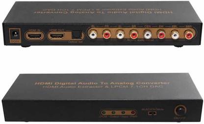 microware 7.1CH LPCM HDMI Audio Converter HDMI Digital Audio Converter Support 3 Modes for Audio Output Blue-Ray Player LPCM 4K Video Media Streaming Device