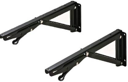 Rab Folding Bracket Brass, Down Table or fold Down Racks (Brown, Size:-24" Inch, 600MM, 2 Pcs of 1 Set) 20, 10, 10 Shelf Bracket