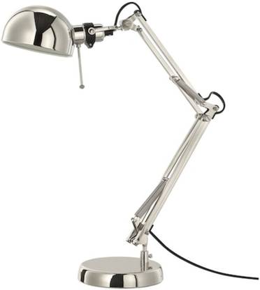 IKEA Work Lamp, Nickel-Plated Table Lamp