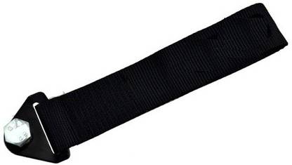 SmartFasionZ Sparco Black Car Auto Trailer Tow Strap Short Loop Set Kit with Bumper Hook Universal 0.2 m Towing Cable