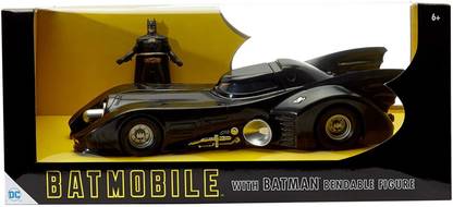 NJ Croce 1989 Batmobile With Michael Keaton Batman 3" Bendable Action Figure