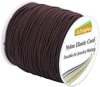 EuTengHao 2mm Nylon Elastic Cord for Bracelet Satin Nylon Decorative Cord Nylon Hand Knitting Cord String Beading Thread Bracelet