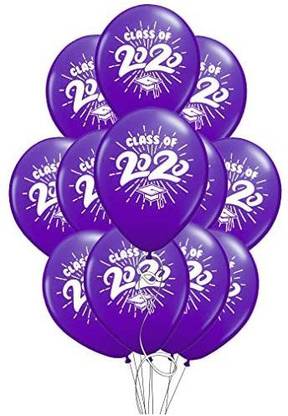 School Printed Colors Graduation 11" Latex Balloons - Pack of 12 (2020) Balloon