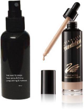 SHIMPY99 SKIN MAKER FOUNDATION DROPS WITH MAKEUP FIXER COMBO KIT