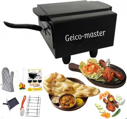 Geico master Mini Combo grill Electric Tandoor GECO-01 With non stick tery (Black) Electric Tandoor