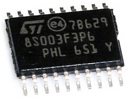 shockley electronics STM8S003F3P6 16-MHz STM8S 8-bit MCU TSSOP20 Package , Pack of 5 Electronic Components Electronic Hobby Kit