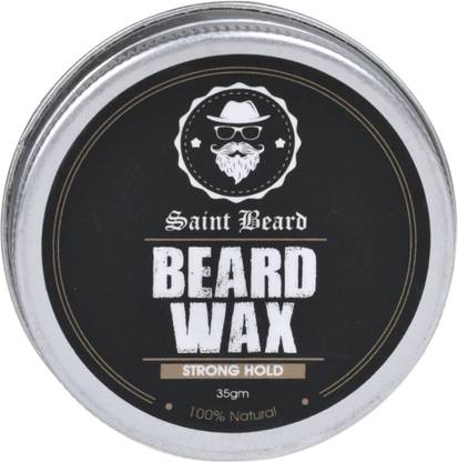 Saint beard Beard and Moustache Wax | 100% Organic and Natural With Shea Butter | Style and Shape your beard - 35 GMS Hair Wax