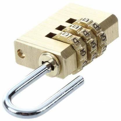 MON N MOL Golden Padlock with Pass-Code or Password,Combination Padlock Combination Lock