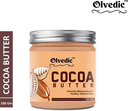 Olvedic 100 % Pure Organic Cocoa Butter For Stretch Marks & Daily Moisturising 100 gm