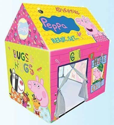 Global Creation Jumbo Size Extremely Light Weight Peppa Pig Cartoon Theme Kids Play Tent House For Kids (Multicolor)