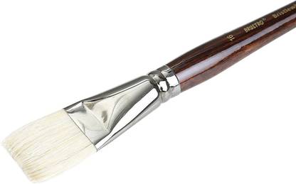 BRuSTRO Artists Bristlewhite Flat Brush Series 1008 - Brush No. 16 (for Oil & Acrylic)