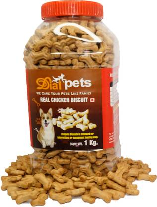 DIALPETS Bone shape chicken biscuit Chicken 1 kg Wet Adult, Young, Senior Dog Food