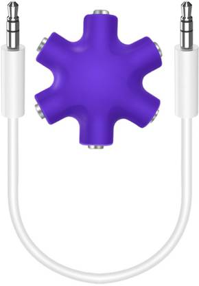 Gabbar Purple Purple 6 -Port Rockstar Multi Headphone 3.5mm Audio Splitter Phone Converter (Android, iOS) Phone Converter