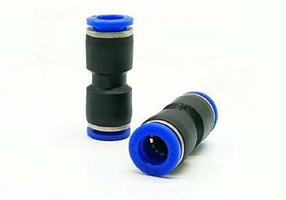 sl plastic Pneumatic Fitting 8mm to 8mm Straight Union PU-8 Straight Push in Connector for 8mm OD Hose (5 pcs) 1-Way Reducer Pipe Joint