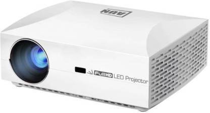AUN F30 Smart LED Projector, Android Version 1920x1080P Resolution. 5500 Lumens, Full HD Projector for Home Cinema, 3D 300 inches display size" World's Largest Screen Portable Projector (White) with SPDIF port (Optical audio out) (5499 lm / 2 Speaker / Wireless / Remote Controller) Portable Projector