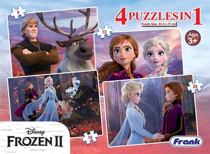 Frank Frozen 2 4 Puzzles in 1 12909