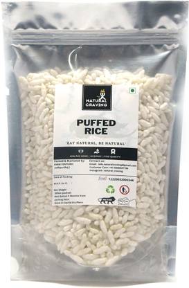 NATURAL CRAVING Puffed Rice, Muri/ Murmura/ Mudhi/ Kurmura Puffed Rice (Medium Grain)