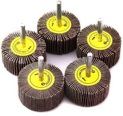 CUMI 60 Grit Emery Cloth Grinding Flap Wheel Polish Discs (50 x 25 x 6 mm) - Set of 5 Pcs 60 Grit Emery Cloth Grinding Flap Wheel Polish Discs (50 x 25 x 6 mm) - Set of 5 Pcs Rotary Tool