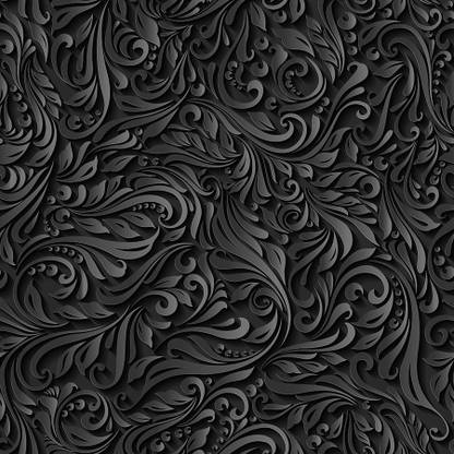ALL DECORATIVE DESIGN Vinyl Decorative Black Wallpaper