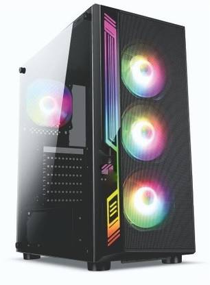 zebion Fiji RGB Mid Tower Cabinet with USB 2.0 and USB 3.0 Ports Compatible with Computer