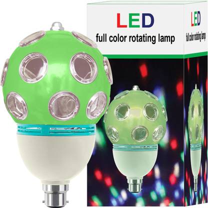 Gabbar LED 360 Degree Rotating Lightning Lamp Bulb | Save Energy Up To 80% Single Disco Ball