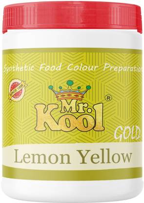 Mr.Kool Lemon Yellow Edible Food Color Powder for Sweets, Ice Cream Yellow