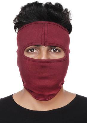 IM UNIQUE Maroon Bike Face Mask for Men & Women