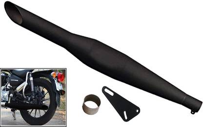 Golden Fox Red Rooster / Redrooster silencer Black Royal Enfield Classic 350, Classic 500, Electra 350 Full Exhaust System