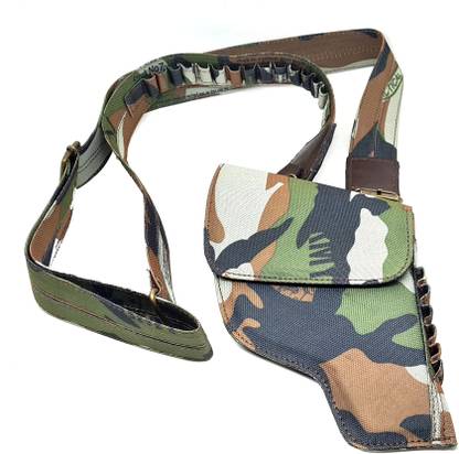 GunAlly Shoulder Cross Loop Military Design 32 Bore Revolver Gun Holster Pistol/Gun Cover Free Size