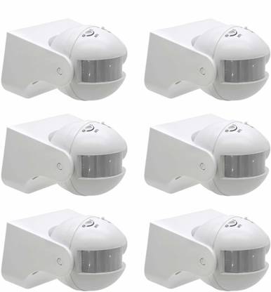 Quick Sense 6pc Combo Degree Automatic Wall Infrared PIR Motion Sensor Motion Detector 10 A Motion Sensor Electrical Switch